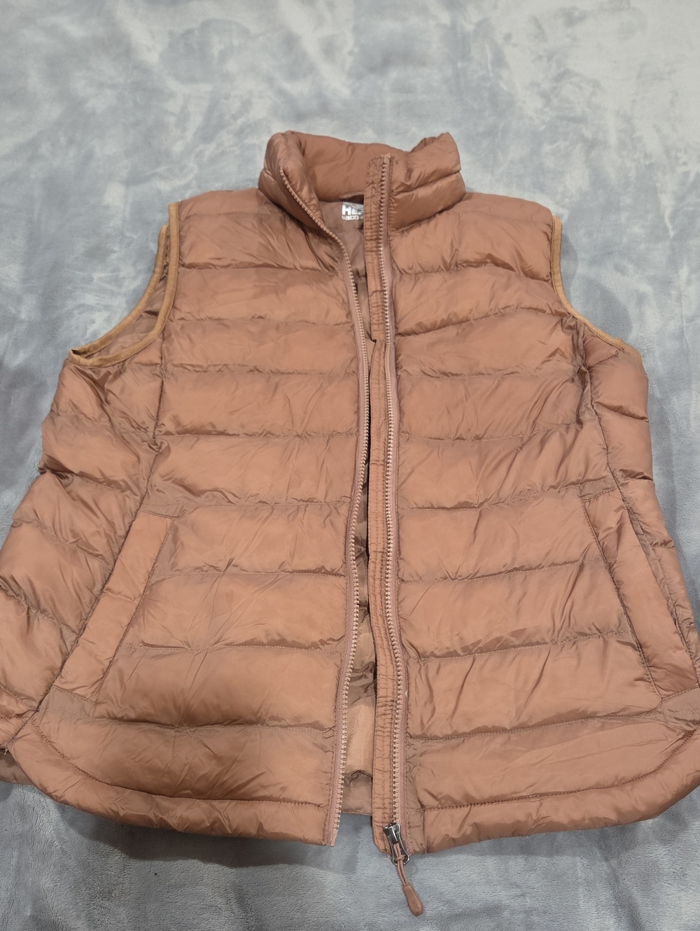 32 Degrees Quilted Puffer Vest in Warm Brown
